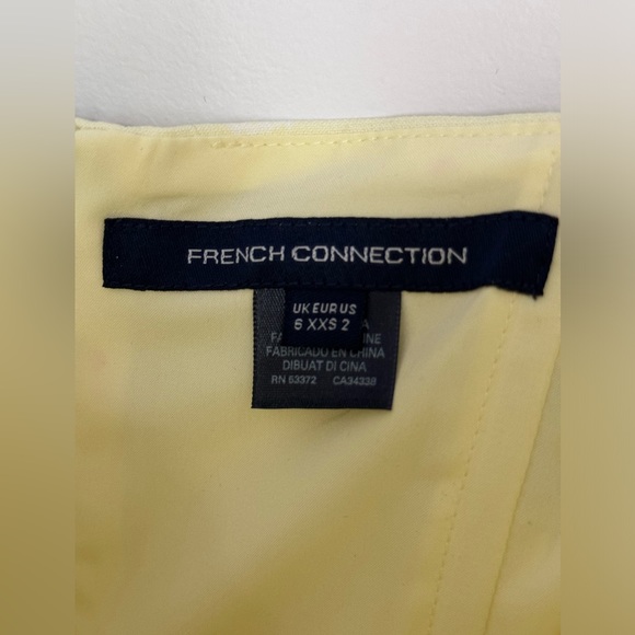 NEW French Connection strapless romper US 2 pale yellow light floral pattern - Picture 6 of 9
